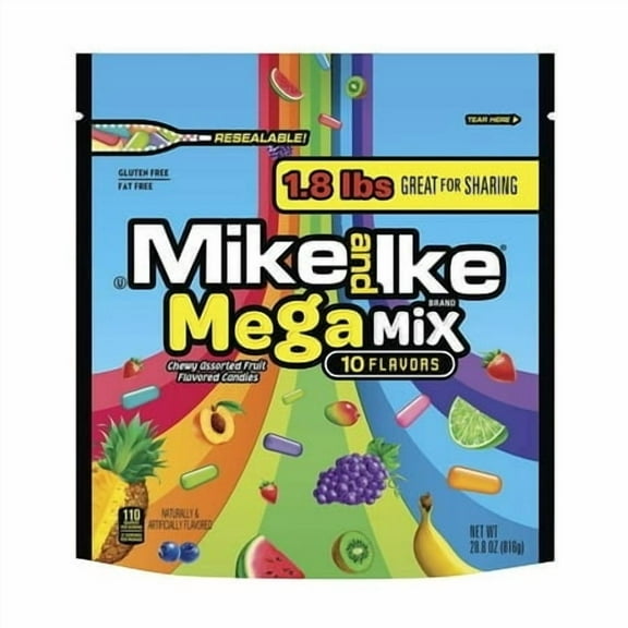 Mike & Ike Mega Mix Stand Up Bag (Pack of 3)