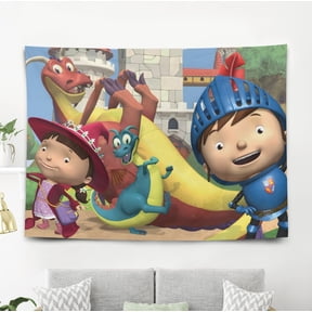 Mike the Knight-Theme Anti-pilling Tapestry Gift Wall Hanging Backdrop for Room Bedroom Girls Fans Background Banner Party Birthday Supplies Decor59"39"(150cm*100cm)