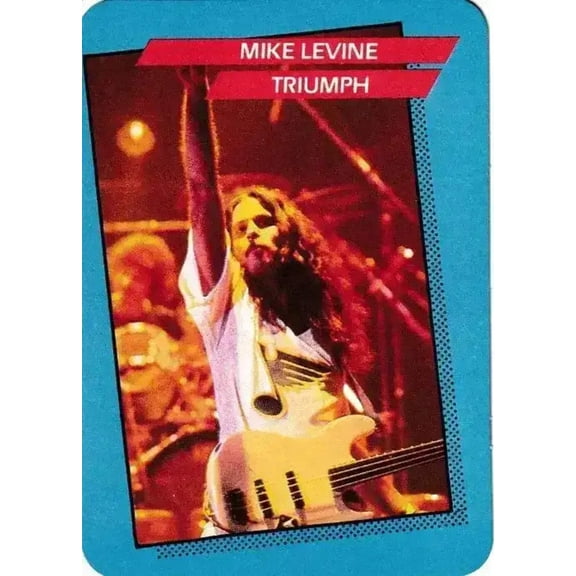 Mike Levine (Triumph) 1985 Amurol Rock Star Concert Card
