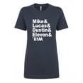 thumbnail image 1 of Mike & Lucas & Dustin & Eleven & Will Womens crewneck tee, 1 of 1