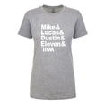 thumbnail image 1 of Mike & Lucas & Dustin & Eleven & Will Womens crewneck tee, 1 of 1