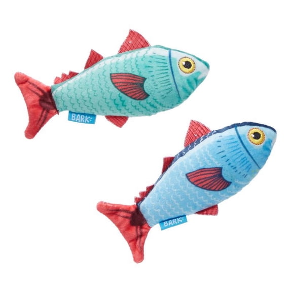 BARK Mike & Mike the Trout Twins Plush Dog Toy XS/S