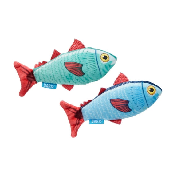 BARK Mike & Mike the Trout Twins Plush Dog Toy XS/S