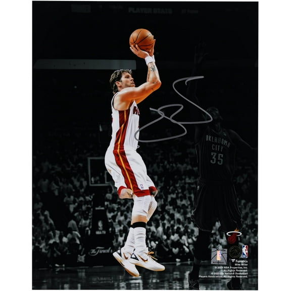 Mike Miller Miami Heat Autographed 11" x 14" 2012 NBA Finals Game 5 Shot Vs. Oklahoma City Thunder Spotlight Photograph - Fanatics Authentic Certified