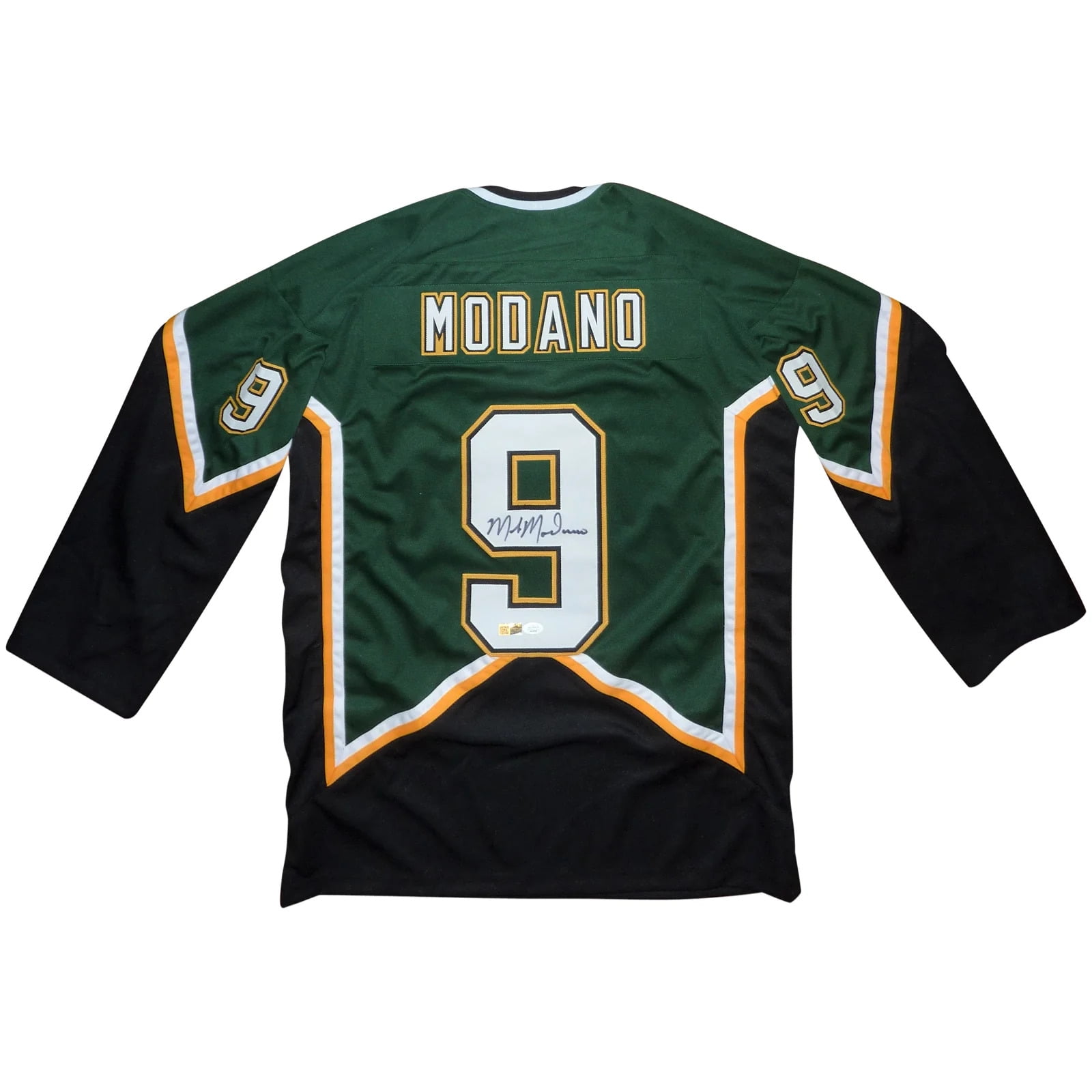 Mike Modano Autographed Dallas Stars (Green 9) Custom Hockey Jersey