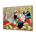 thumbnail image 1 of Mike Mozart Modern Art Picture Alec Monopoly Laying In Coins Canvas Poster Bedroom Decor Sports Landscape Office Room Decor Gift,Frame-style,16x24inch(40x60cm), 1 of 8