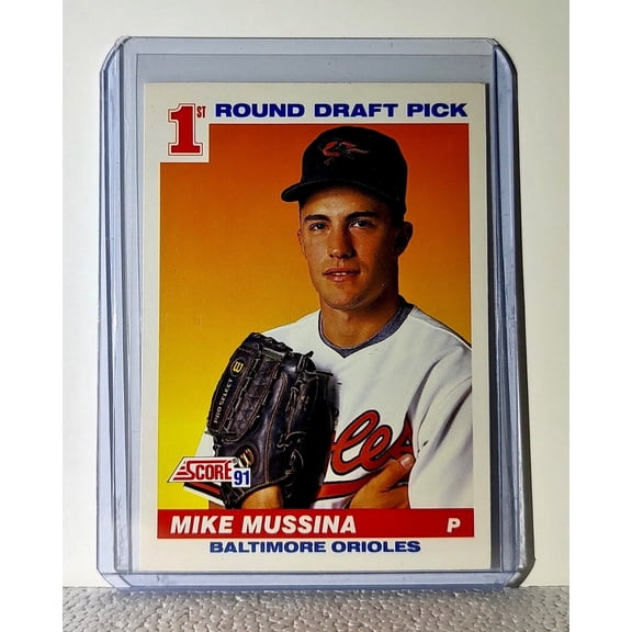 Mike Mussina 1991 Score MLB #383 Draft Baseball Card Baltimore Orioles