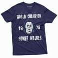 thumbnail image 1 of Mike Myers Halloween T-Shirt Mens Michael Myers Teeshirt Champion Power Walker Tee (X-Large Navy Blue), 1 of 5