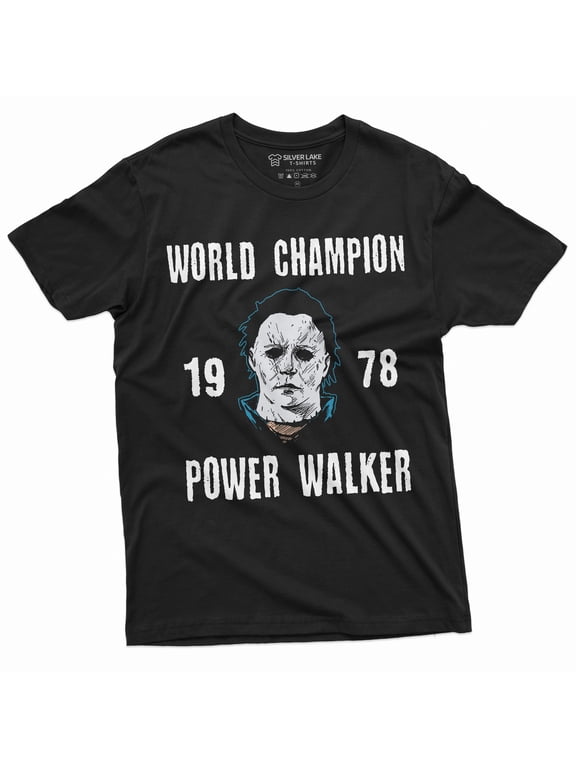Mike Myers Halloween T-Shirt Mens Michael Myers Teeshirt Champion Power Walker Tee