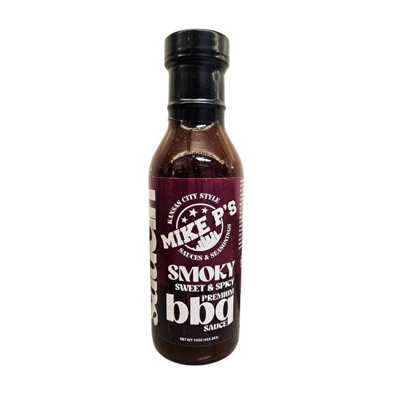 Mike P's Smoky Sweet & Spicy BBQ Sauce, 15oz (Pack of 2)