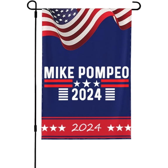 Mike Pompeo 2024 Flag Mike Pompeo 2024 Garden Flags Novelty Garden Flags 12x18 Double Sided Seasonal Garden Flag For Home