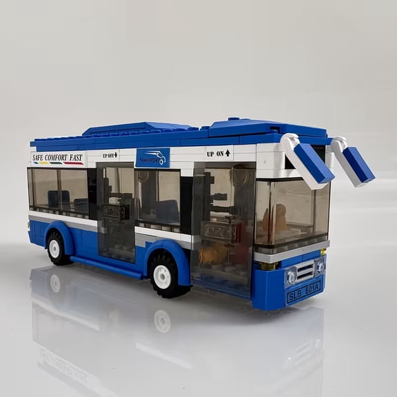 Mike Rie City Bus Building Blocks Set with 3 Mini Figuresone driver and two passengers, Creative Public Transport Vehicle Model Kit for DIY Assembly and Display, 235PCS