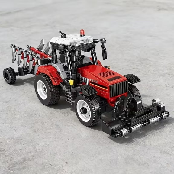 Mike Rie Farm Tractor Building Block Set, Agricultural Vehicle Model, ABS Construction Kit, Detailed Farming Equipment Display Model for Collection and Decoration778pcs