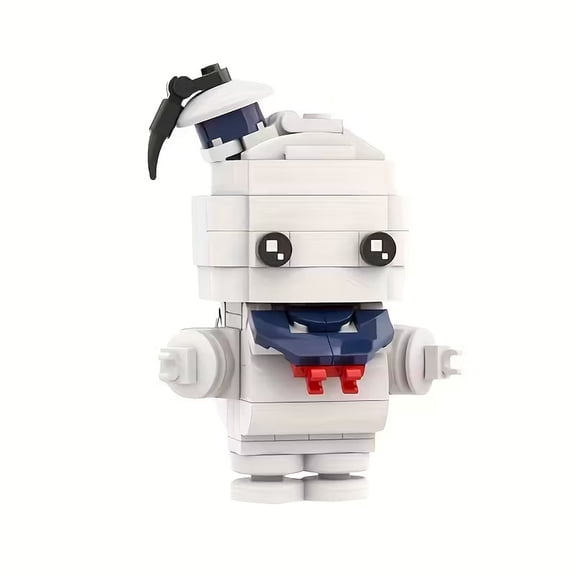 Mike Rie Ghost Brickheadz Building Set, 159pcs ABS Stay Puft Style Figure Model Kit