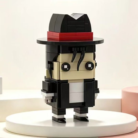 Mike Rie popular star black block figure, collectible building block