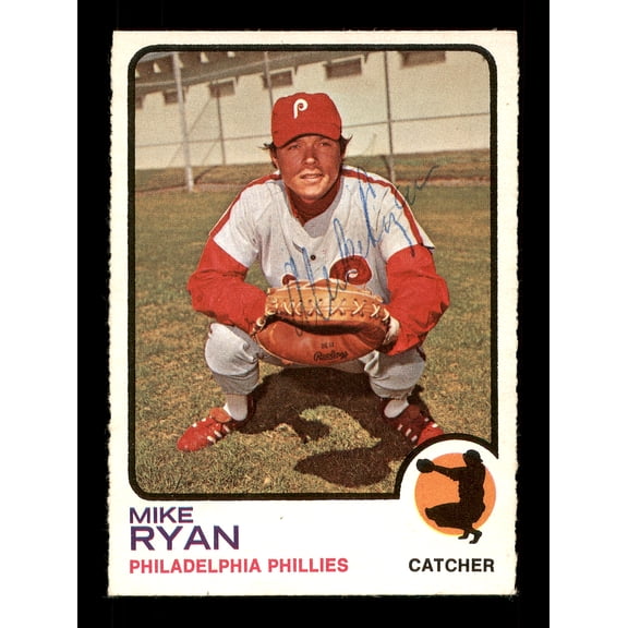 Mike Ryan Autographed 1973 O-Pee-Chee Card #467 Philadelphia Phillies SKU #169279