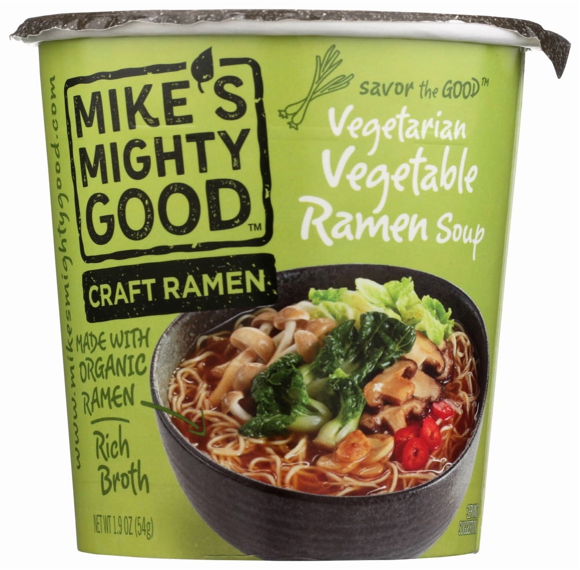 Mike's Mighty Good Vegetarian Vegetable Ramen Soup, 1.9 Oz