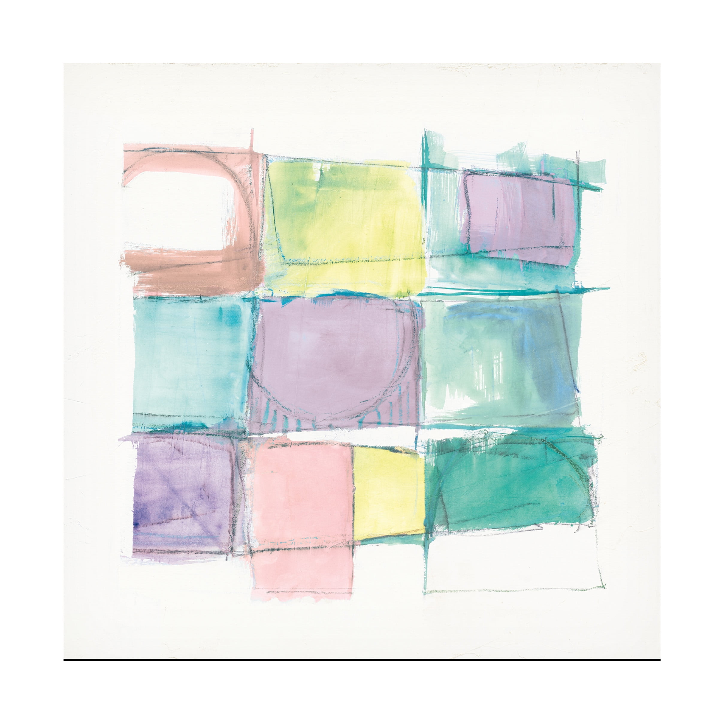 Mike Schick '131 West 3rd Street Sq II on White Pastel' Canvas Art