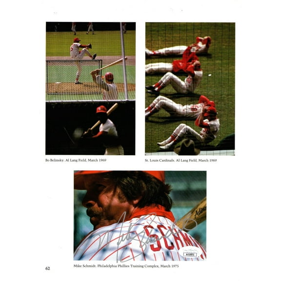 Mike Schmidt Signed Autographed Book Photograph Phillies 1975 Spring JSA AU16851