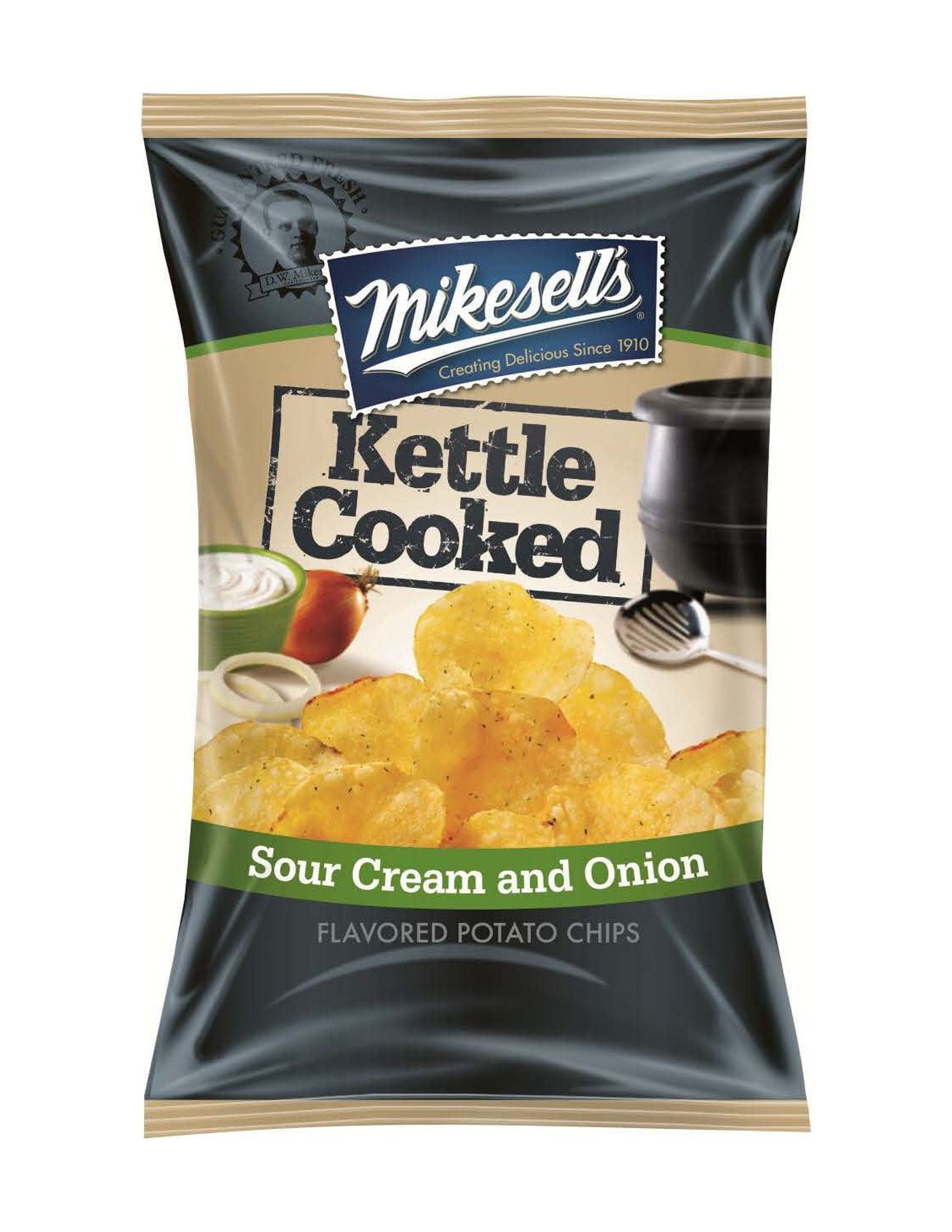 MikeSell's Sour Cream and Onion Kettle Cooked Potato Chips, 9.5 Oz.