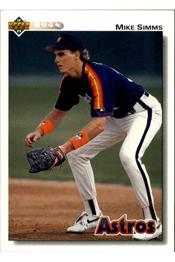 Mike Simms 1992 Upper Deck MLB #584 Baseball Card Houston Astros