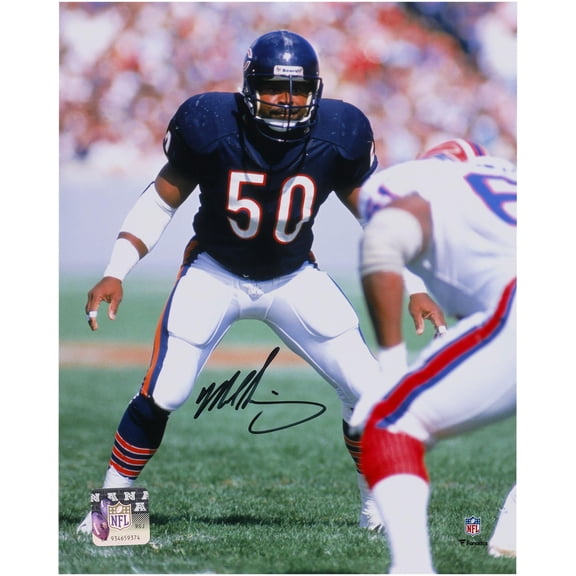 Mike Singletary Chicago Bears Autographed 8" x 10" Navy Vertical Photograph - Fanatics Authentic Certified
