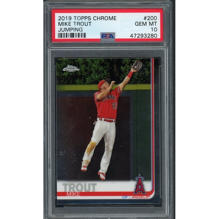 mike trout graded rookie card 2015 Topps Update Mike Trout PSA Graded 8 Gold #'d/2015 Baseball Card