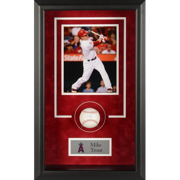 Mike Trout Anaheim Angels Framed Autographed Baseball Shadowbox - Fanatics Authentic Certified