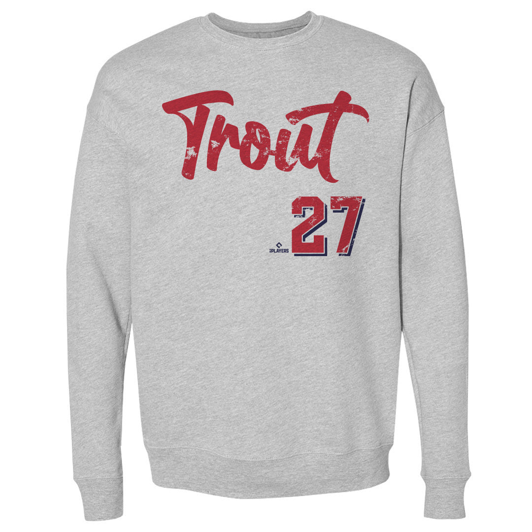500 LEVEL Mike Trout Raglan T-Shirt – 3/4 Sleeve Baseball Tee With Script Design