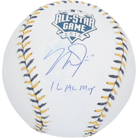 Mike Trout Los Angeles Angels Autographed 2016 ASG Logo Baseball with "16 AL MVP" Inscription - Fanatics Authentic Certified