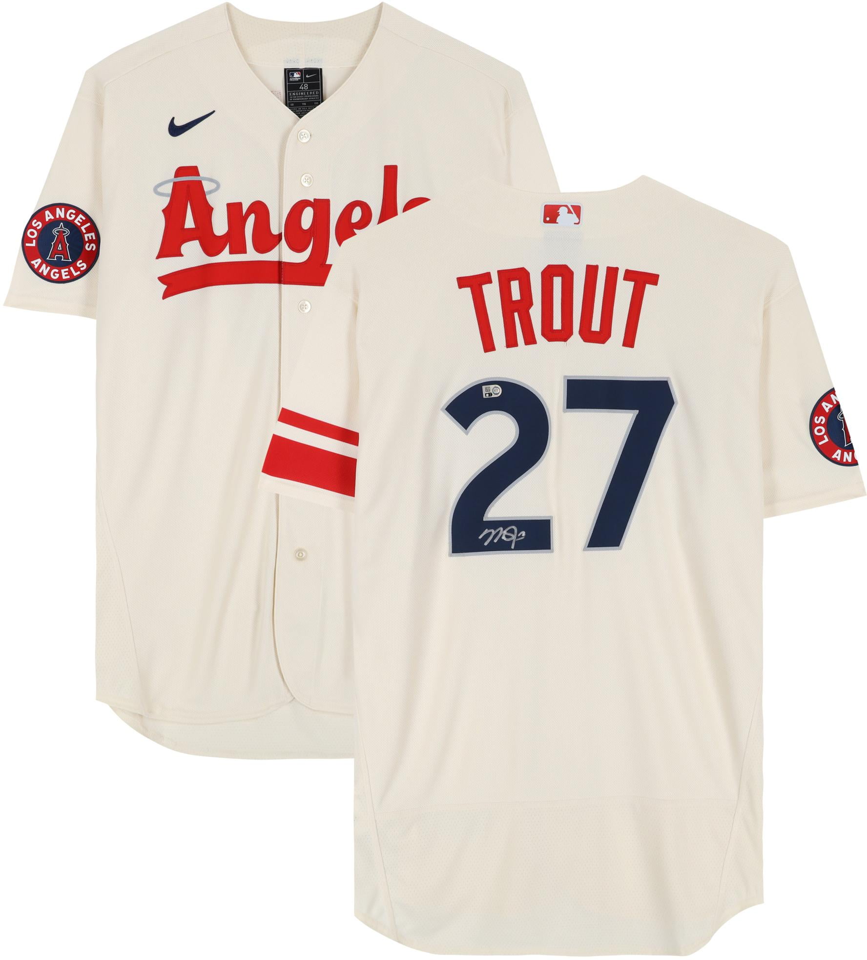 Mike Trout Los Angeles Angels Autographed Authentic City