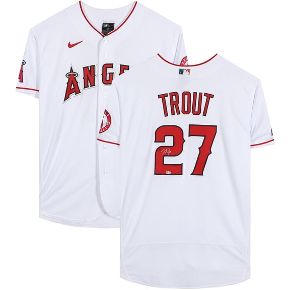 Mike Trout Los Angeles Angels Autographed White Authentic Jersey - Fanatics Authentic Certified