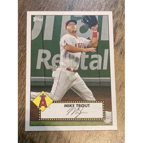 Mike Trout Los Angeles Angels MLB 2021 Topps - 1952 Topps Redux T52-27