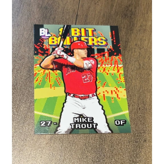 Mike Trout MLB Los Angeles Angels 2023 Topps Big League - 8 Bit Ballers 8B-2 trading card