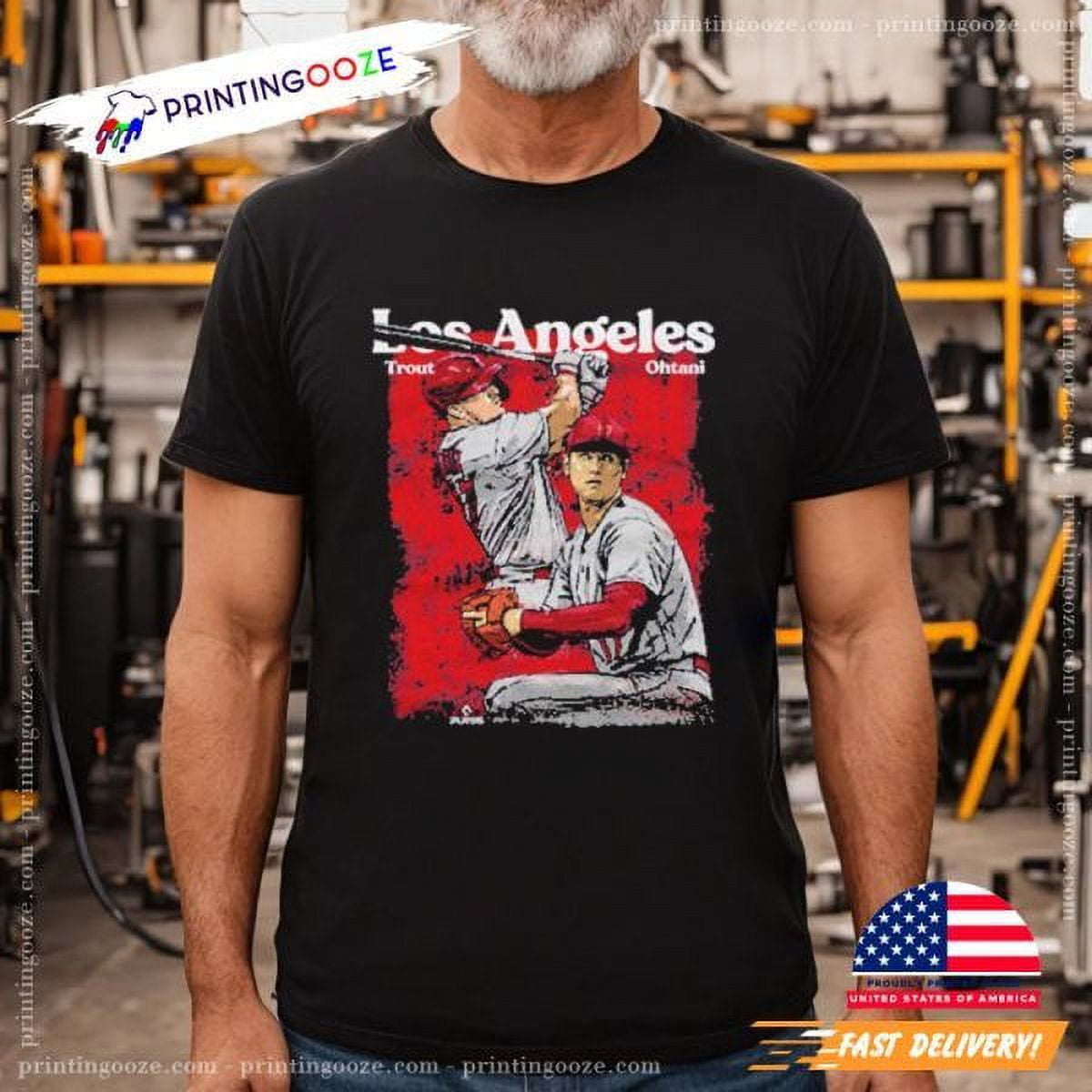 Mike Trout Shohei Ohtani Los Angeles Team Fanart Tshirt