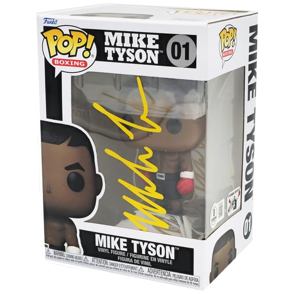 Mike Tyson Autographed Funko Pop Vinyl Figurine #01 Beckett BAS QR Stock #237080