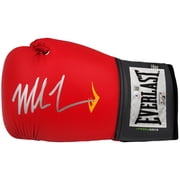 Mike Tyson Autographed Red Everlast Everfresh Boxing Glove Left Hand In Silver Beckett BAS 202299