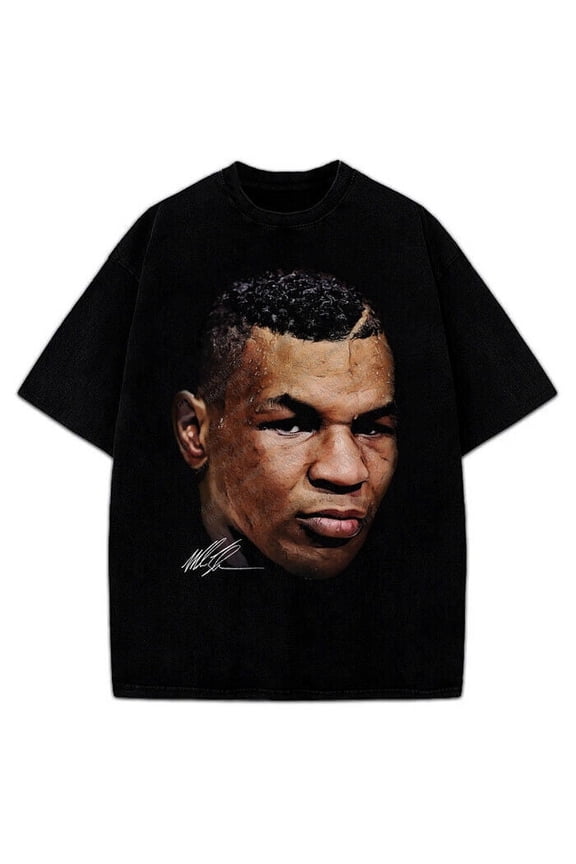 Mike Tyson Big Face Unisex T-Shirt For Fan,Charcoal Color,Size M