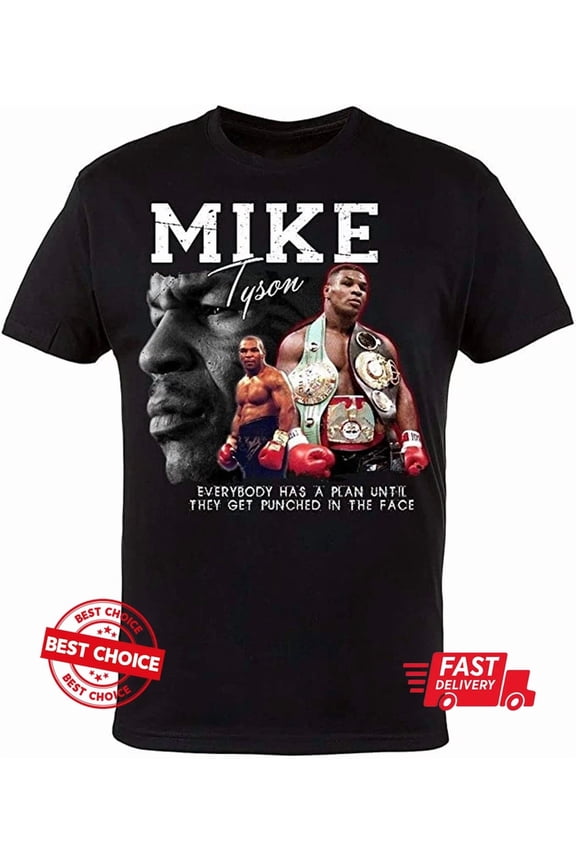 Mike Tyson Boxing Signature Legend Retro Boxing T Shirt S-3XL