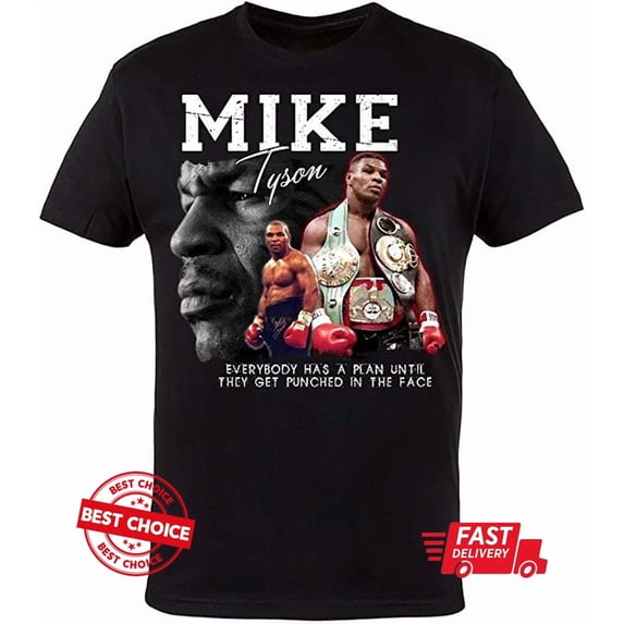Mike Tyson Boxing Signature Legend Retro Boxing T Shirt S-3XL