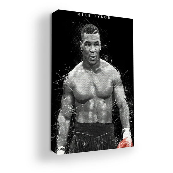 Mike Tyson Canvas Wall Art by DreamController- 16x20 inches Boxing Wall Decor | HD Printed & Wooden framed wall art | Modern Wall Decor for Gift | Kids Room Decor | Made in USA