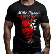 Mike Tyson Iron Boxing Custom Design Autograph T-Shirt Summer Cotton Short Sleeve O-Neck Men's T Shirt New
