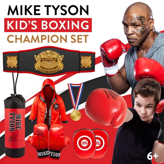 Mike Tyson Kids Boxing Champion Set with Punching Bag & Gloves