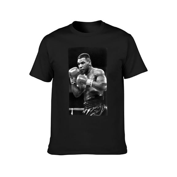 Mike Tyson Poster Men'S T-Shirt Unisex Cotton Hip Hop Print Tee Shirts Black XL