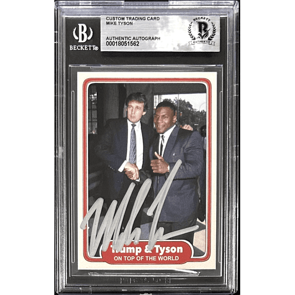 Mike Tyson Signed 2024 Fiterman Exclusive Card Beckett 18051562 President Trump