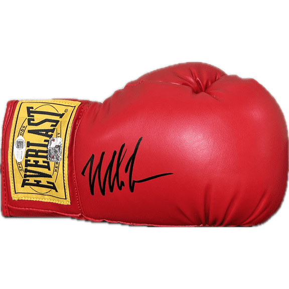Mike Tyson Signed Autographed Red Boxing Glove JSA & Mike Tyson Authentic R Gold
