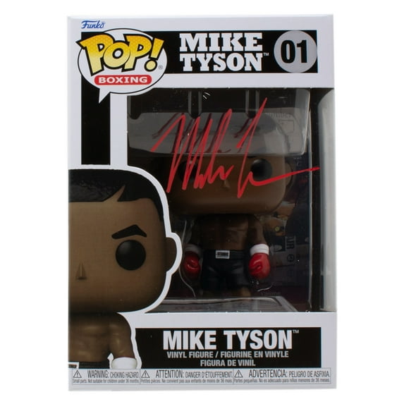 Mike Tyson Signed Boxing Funko Pop #01 Tyson Hologram+JSA