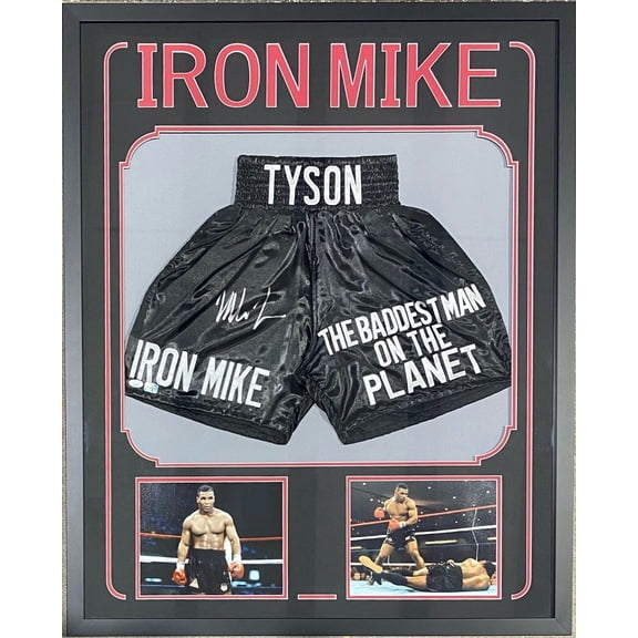 Mike Tyson Signed Framed Trunks JSA & Mike Tyson Exclusive Authentication 2