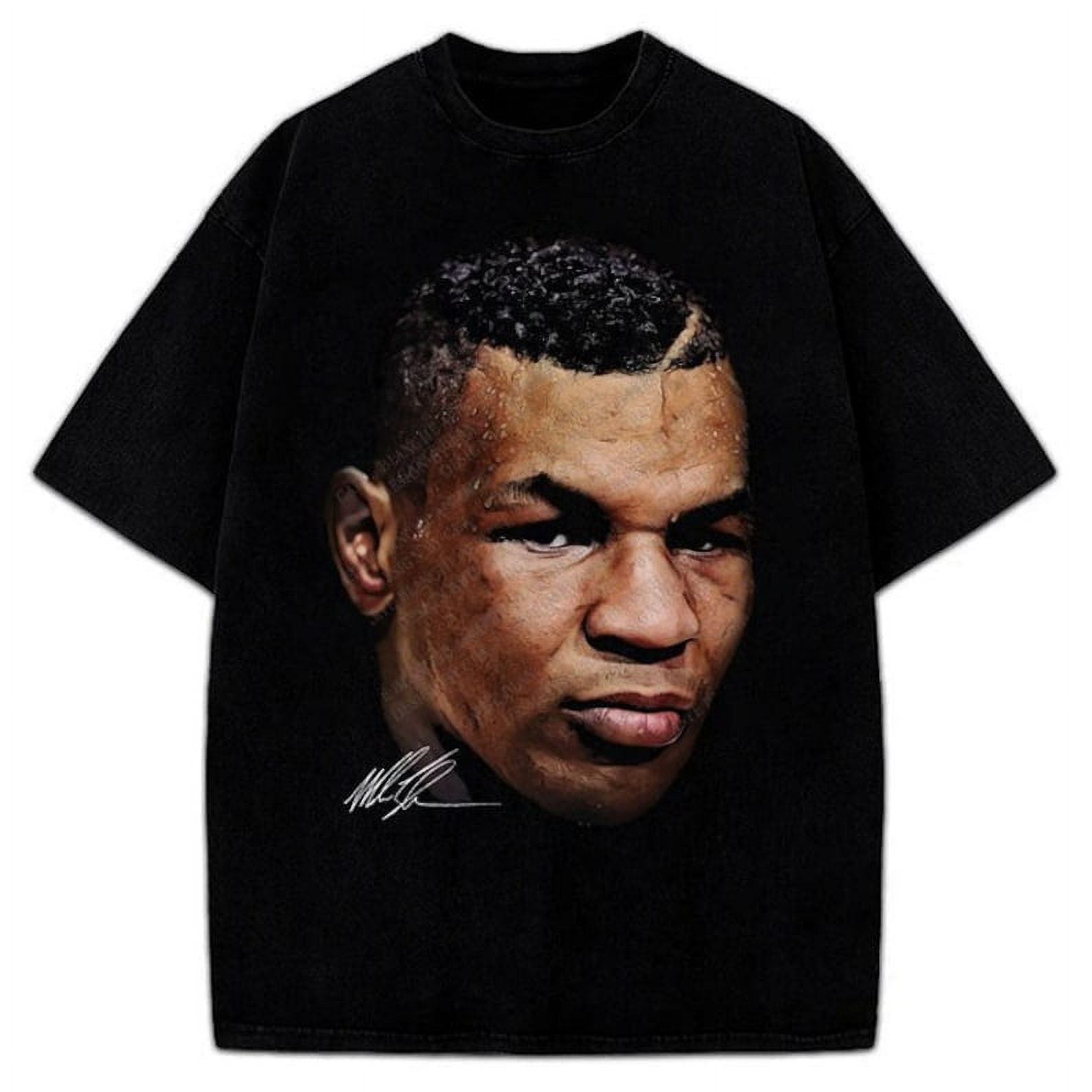 Mike Tyson T-Shirt Young Mike Tyson Portrait Big Face Custom Graphic ...