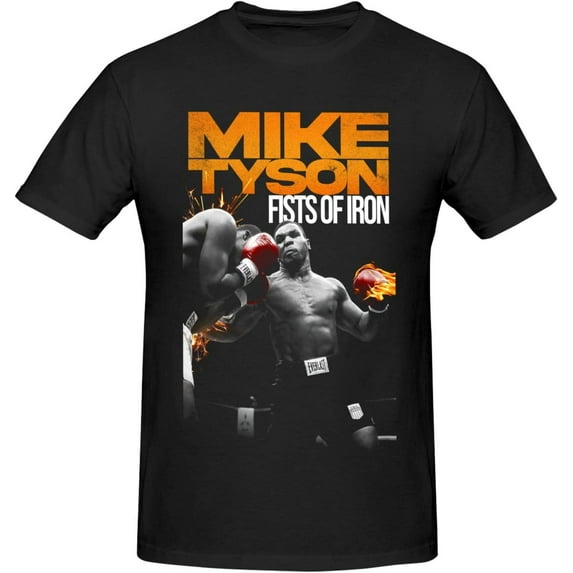 Mike Tyson's Shirt Mens 80s&90s T-Shirt Short-Sleeve Unisex Teens Cotton Shirt